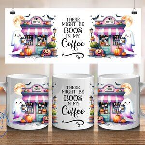 Cute Ghost Halloween Mug, Funny Ghost Hot Chocolate Mug, Halloween Coffee Gift